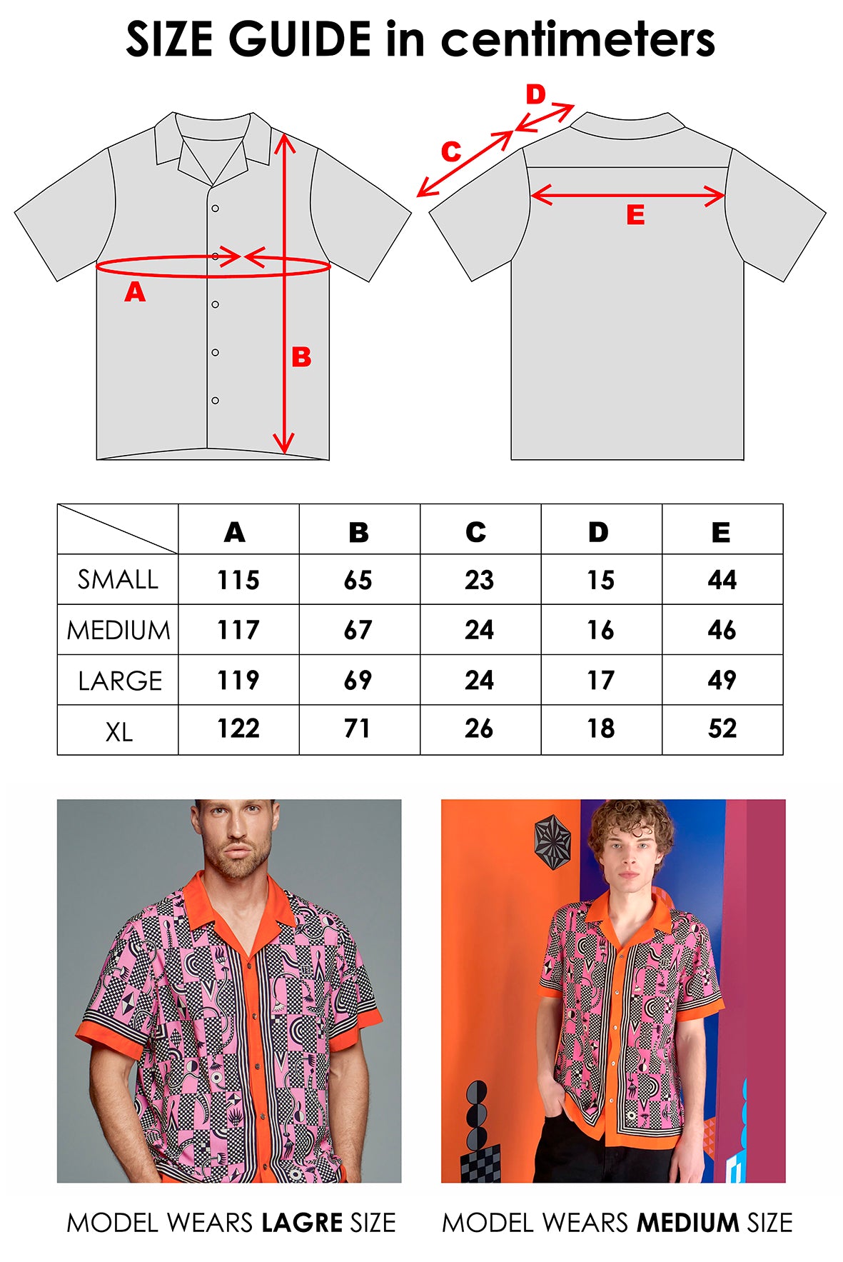 SHIRT "CHECKERS" PINK/ORANGE