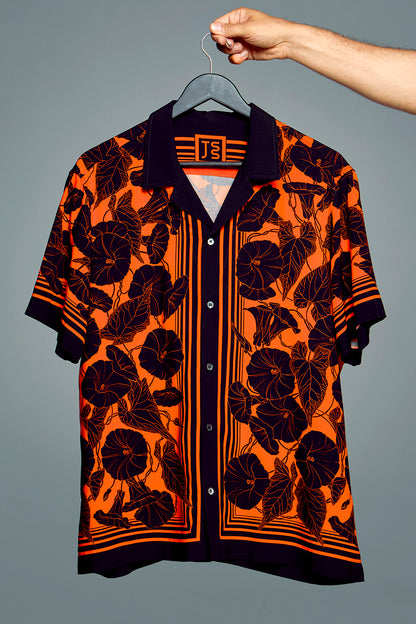 SHIRT "MORNING GLORY" ORANGE/BLACK