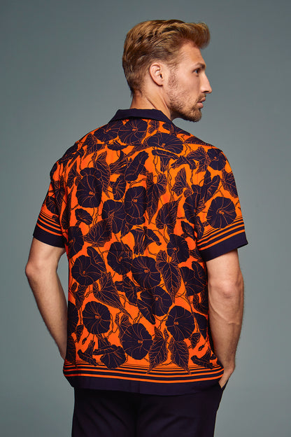 SHIRT "MORNING GLORY" ORANGE/BLACK